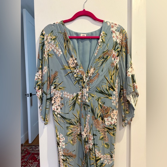 River Island Floral Kimono Dress in Blue - Picture 3 of 9